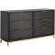 Edmund Smoke Grey / Yellow Gold Dresser